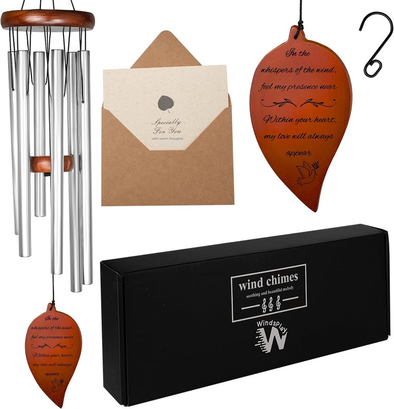 Windsplay Best Memorial Wind Chimes for Outside - 32.5" Sympathy Wind Chimes Memorial Gifts for Loss of Loved One - in Remembrance Gifts - Best Bereavement Gift Idea for Loss of Loved One - Unique Funeral Gift - Image 1